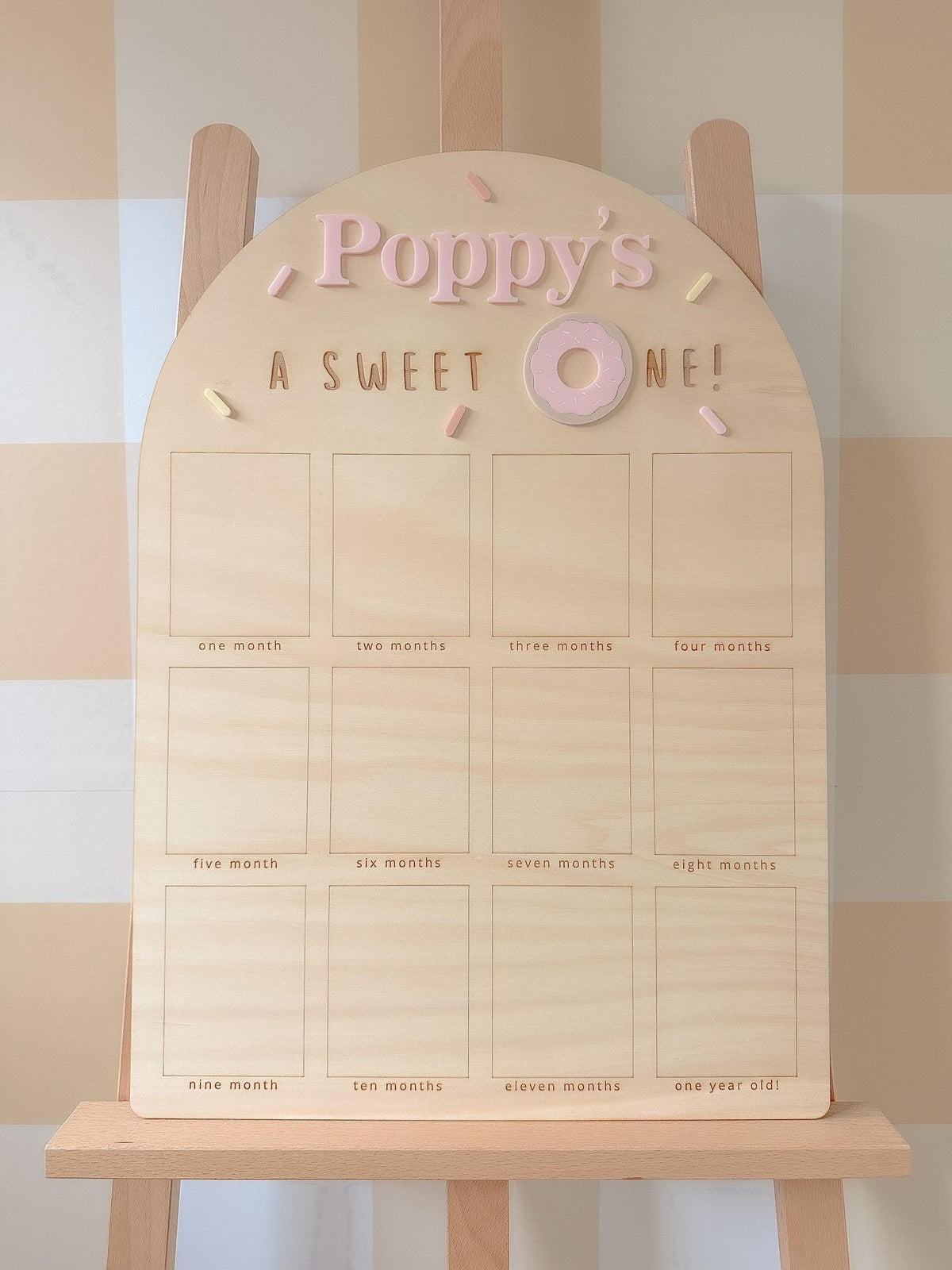 First Birthday Photo Board - Donut Theme