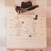 All-In-One First Birthday Board - Cowboy First Rodeo