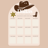 First Birthday Photo Board - Cowboy/First Rodeo