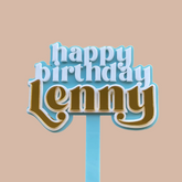 Retro 'Happy Birthday' Cake Topper